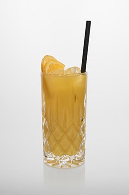 Screwdriver: Vodka, Orange.